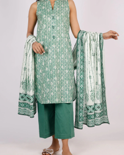 Unstitched Printed  Arabic Linen 3 Piece