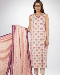 Unstitched Printed Cotton Viscose 3-Piece