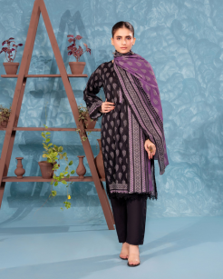 ZESH Printed Airjet Unstitched Khaddar 3 Piece