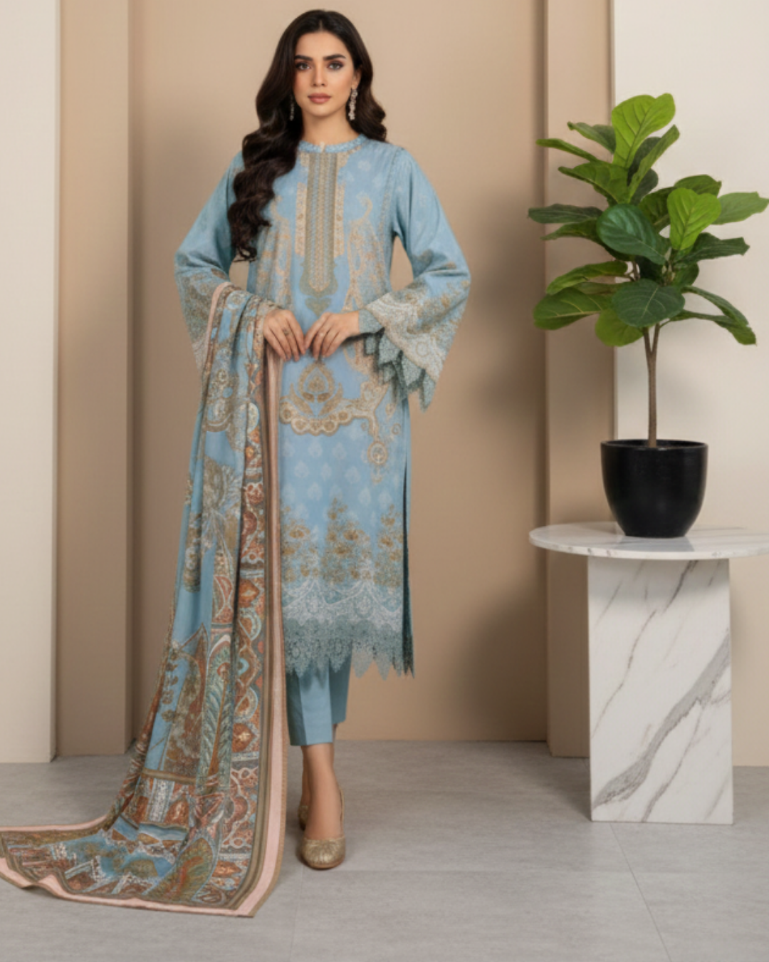 Mausummery Winter Khaddar Unstitched