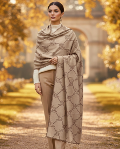 Pashmina Wool Shawl – Warm Beige